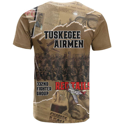 Tuskegee Airmen Tribute T-Shirt Black History Air Force Graphic Tee