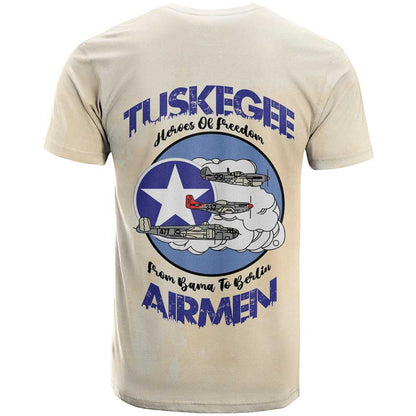 Tuskegee Airmen Red Tails T-Shirt Heroes Of Freedom Graphic Tee