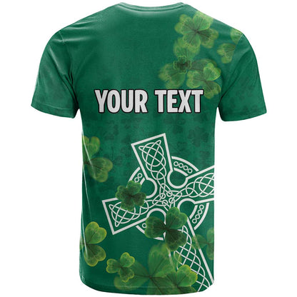 Ireland Cross Celtic Personalized T-Shirt Irish Pride Shamrock Graphic Tee