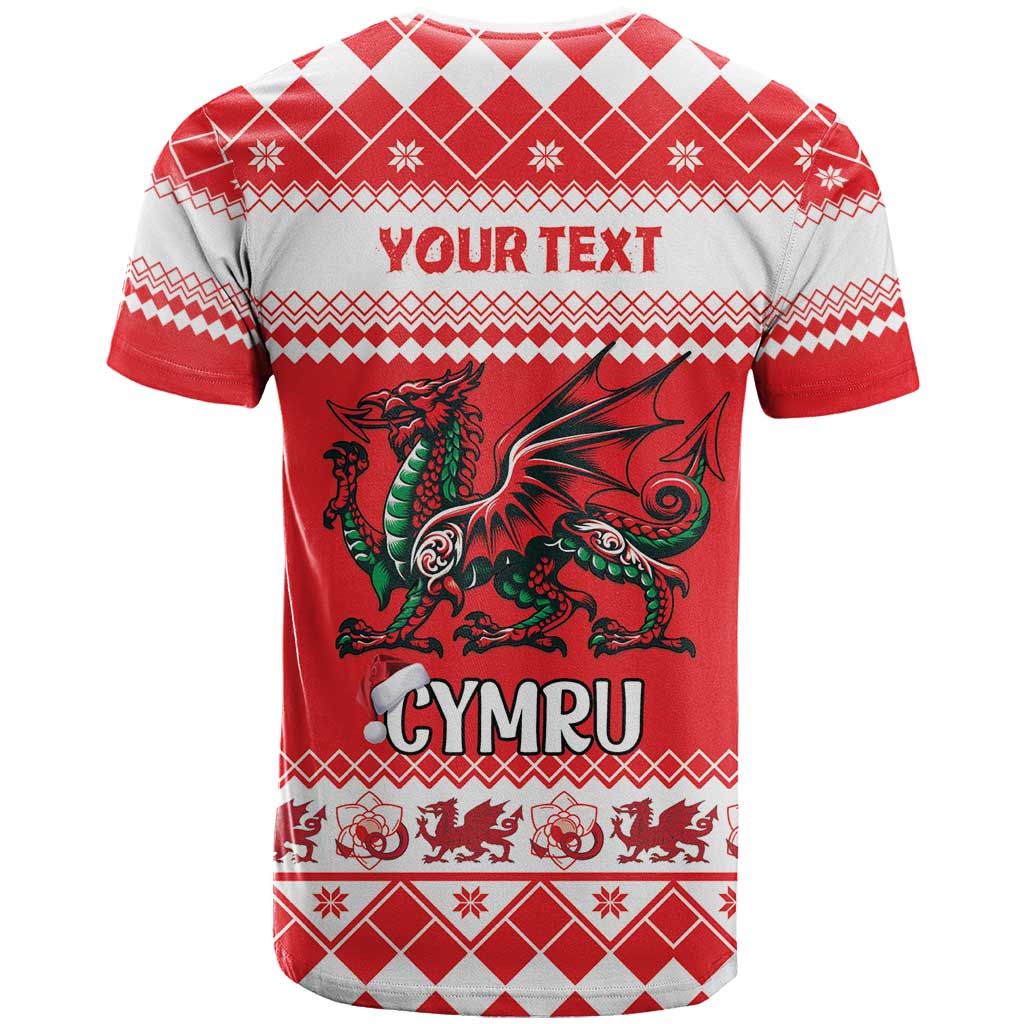 Personalized Wales Christmas Dragon T-Shirt Nadolig Llawen Red Version Graphic Tee