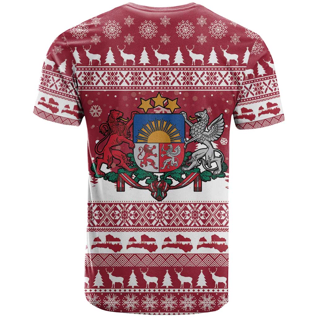 Latvia Christmas T-Shirt Priecigus Ziemassvetkus Graphic Tee