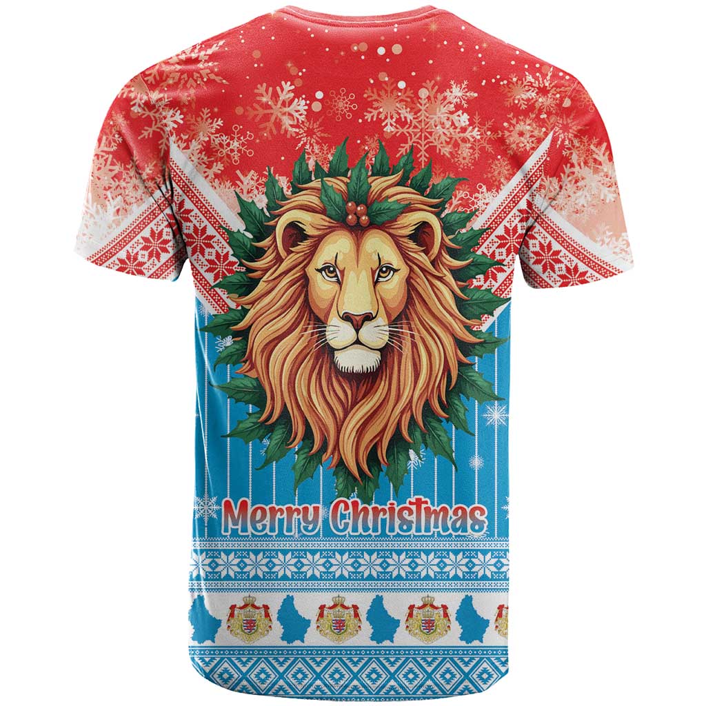 Luxembourg Christmas T-Shirt Schei Chreschtdeeg Xmas Pattern Graphic Tee