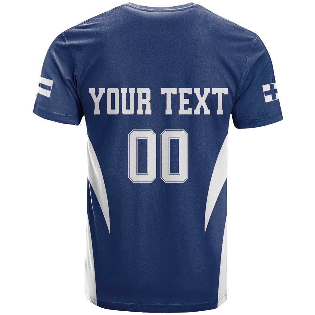 Custom Finland Hockey T-Shirt Suomi Leijonat Mascot Graphic Tee