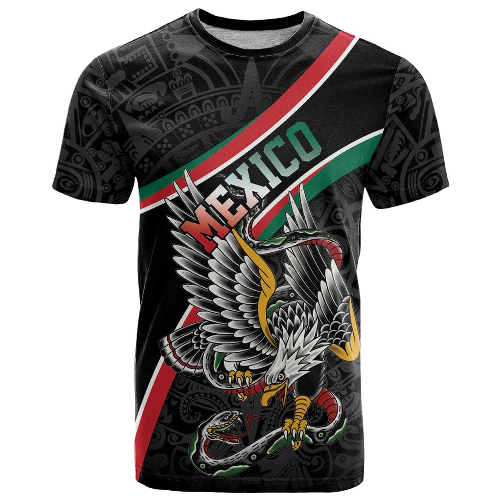 Mexico Eagle Spirit Personalized T-Shirt Ancient Aztec Pattern Graphic Tee