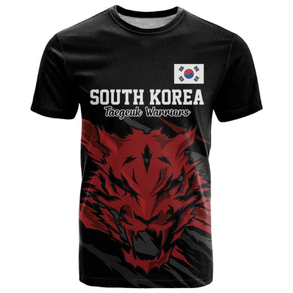 Custom South Korea Football T-Shirt Taegeuk Warriors Spirit Graphic Tee