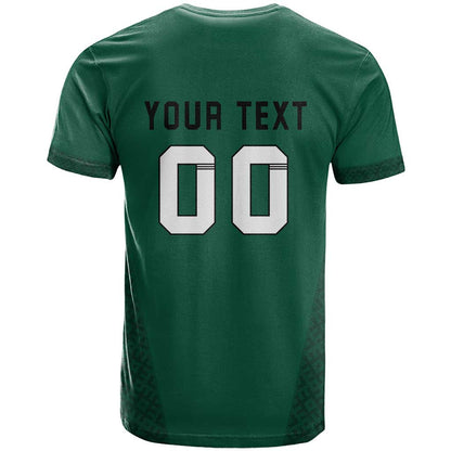 Custom Lithuania Football T-Shirt Vytis Lithuanian Lietuva Green Version Graphic Tee