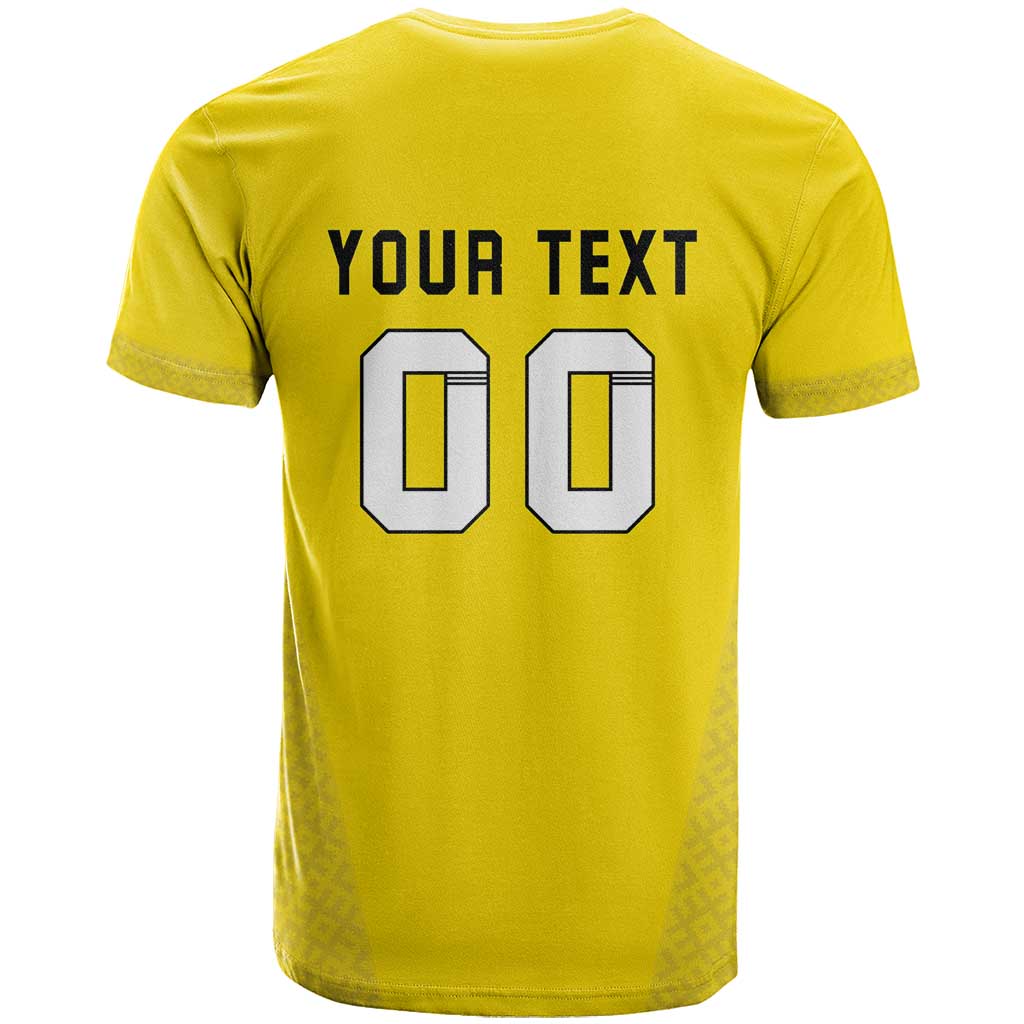 Custom Lithuania Football T-Shirt Vytis Lithuanian Lietuva Yellow Version Graphic Tee