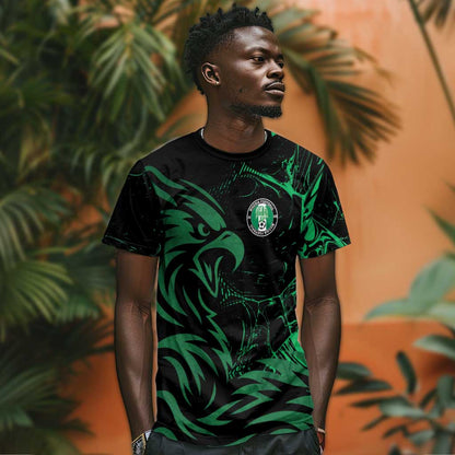 Custom Nigeria Football T-Shirt Super Eagles Power Graphic Tee