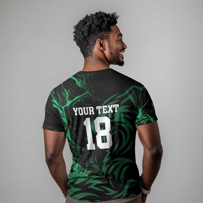 Custom Nigeria Football T-Shirt Super Eagles Power Graphic Tee