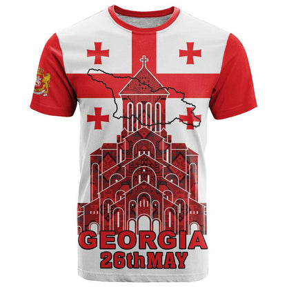 Georgia Independence Day T-Shirt Sameba Dzala Ertobashia Graphic Tee