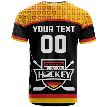 Custom Germany Hockey T-Shirt Trager der Adler Flag Style Graphic Tee