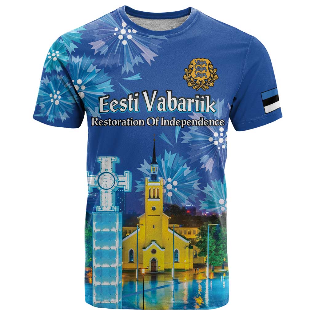 Personalized Estonian Restoration of Independence T-Shirt Freedom Square Tallinn Capital Graphic Tee