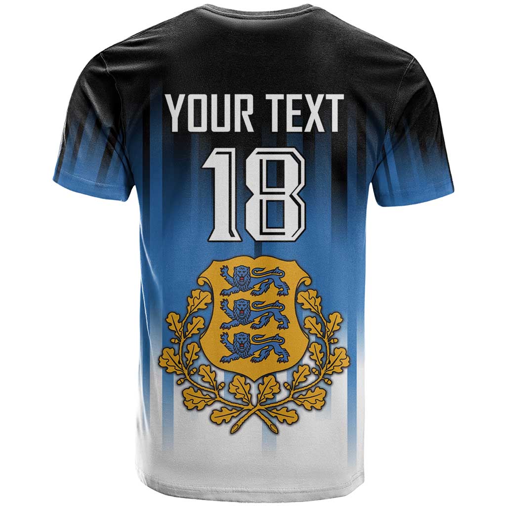 Custom Estonia Football T-Shirt Come On Kalevipojad Graphic Tee