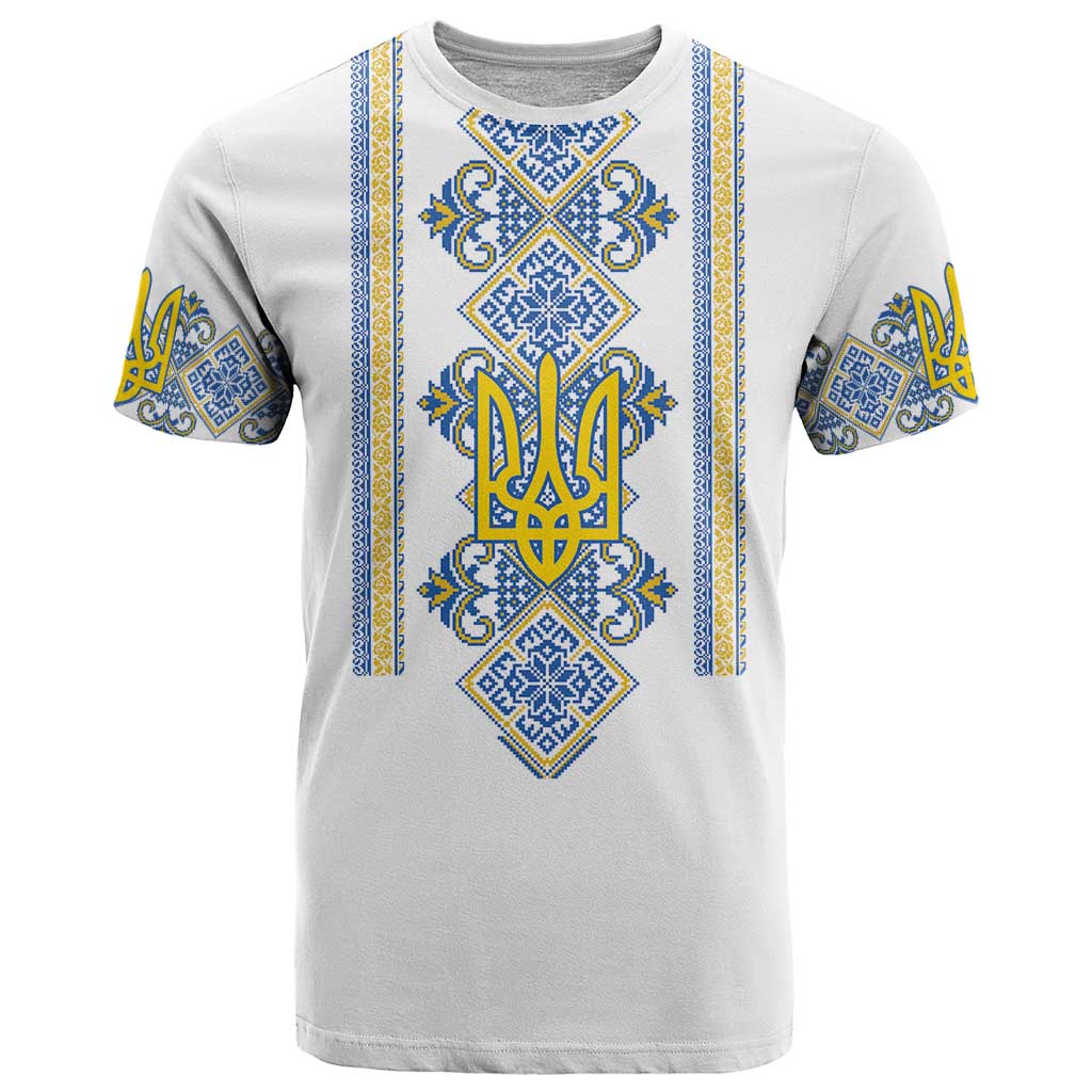 Vyshyvanka Day T-Shirt Ukrainian Folk Traditions Pattern White Version Graphic Tee