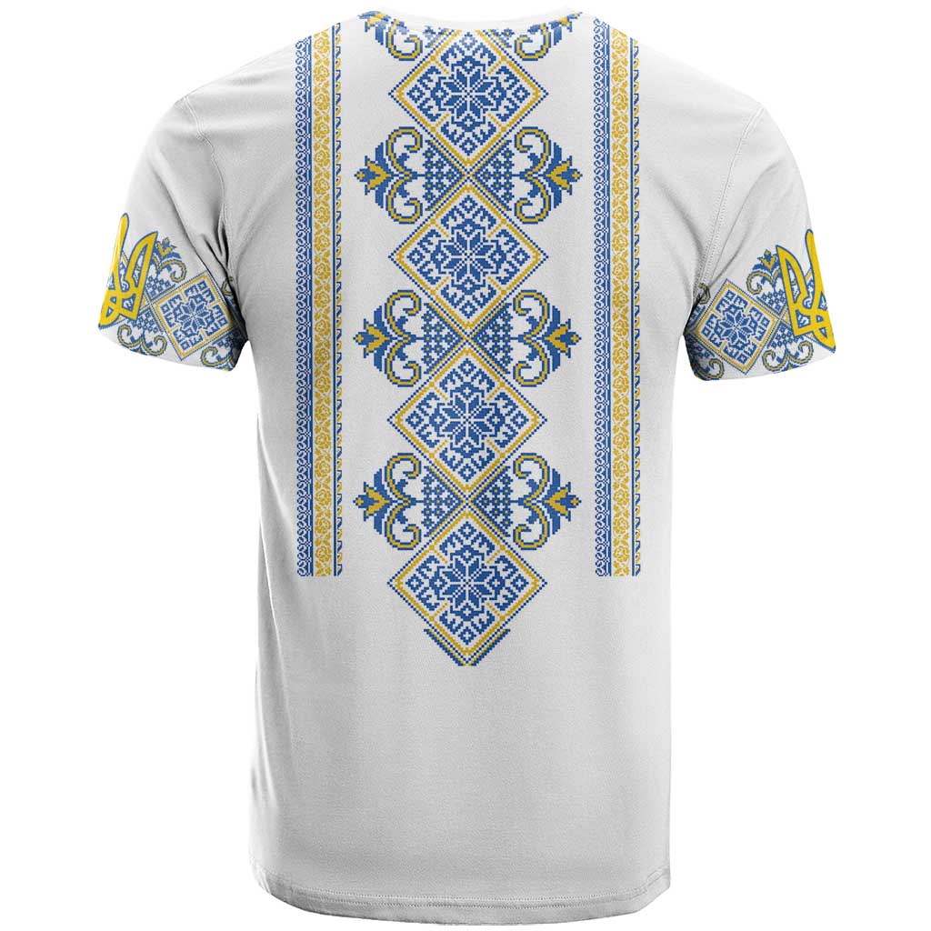 Vyshyvanka Day T-Shirt Ukrainian Folk Traditions Pattern White Version Graphic Tee