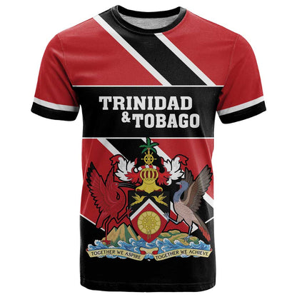 Custom Trinidad and Tobago T-Shirt Together We Aspire Together We Achieve Graphic Tee