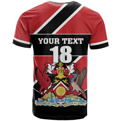 Custom Trinidad and Tobago T-Shirt Together We Aspire Together We Achieve Graphic Tee