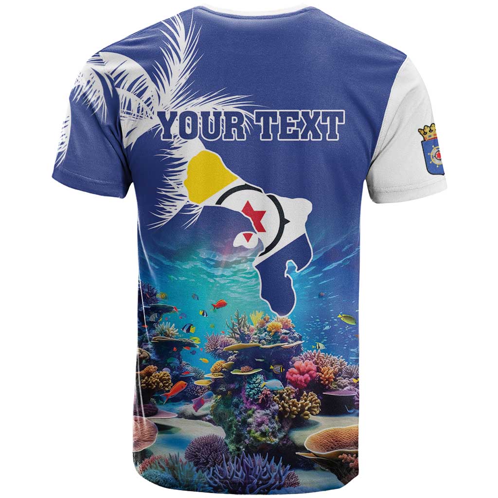 Personalized Bonaire Underwater Tropical Corals Reef T-Shirt With Colorful Sea Fish Graphic Tee