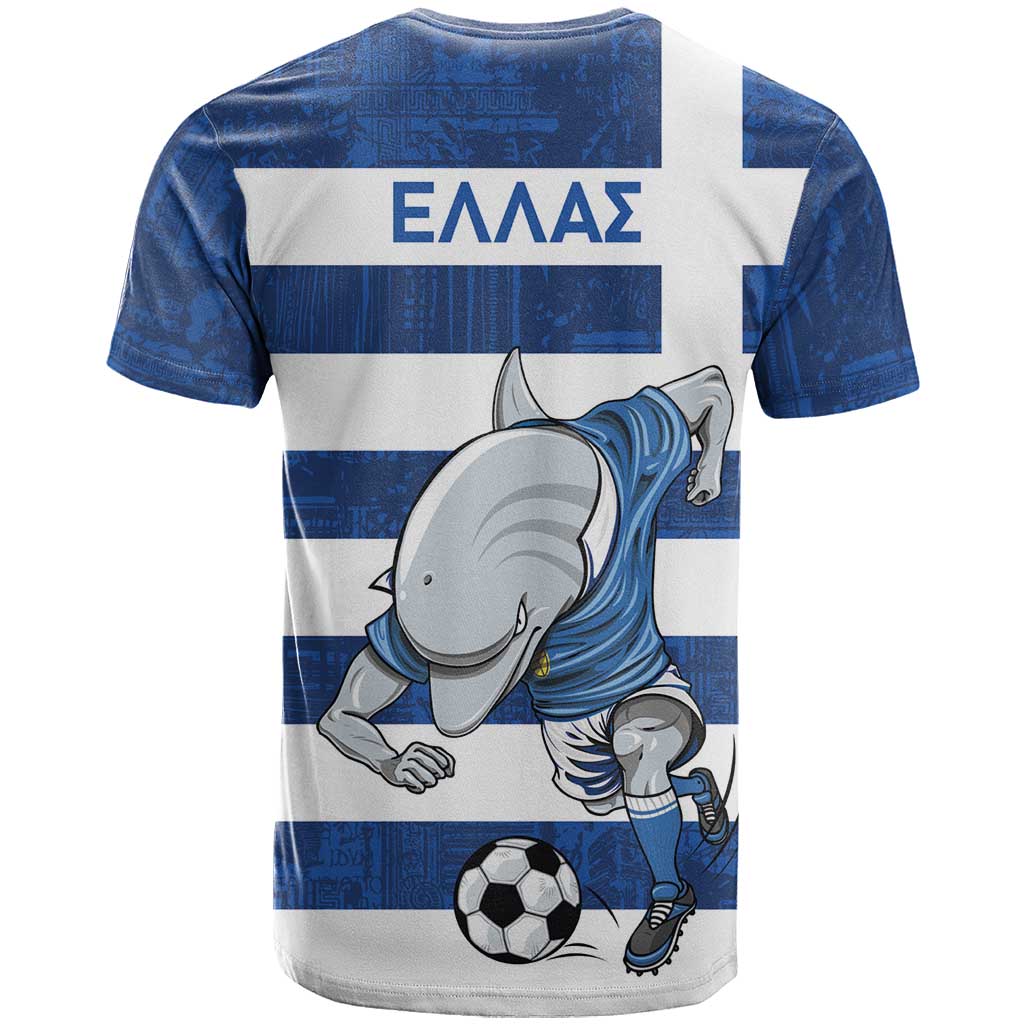 Greece Football T-Shirt Dolphin Mascot Grunge Style Graphic Tee
