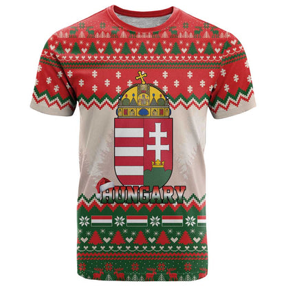 Hungary Christmas T-Shirt Magyarorszag Boldog Karacsonyt Graphic Tee