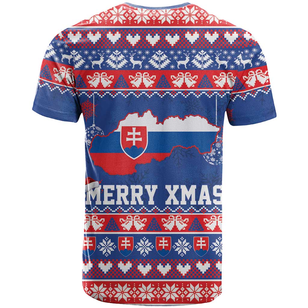 Slovakia Christmas T-Shirt Slovakian Double Cross Map Graphic Tee