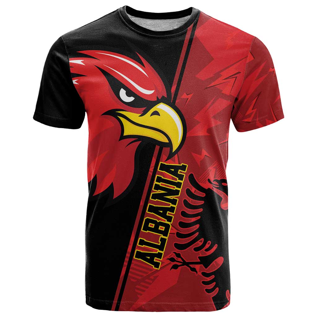 Albania Eagle T-Shirt National Emblem Grunge Pattern Graphic Tee