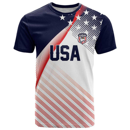 Custom USA Soccer T-Shirt Play With Pride Graphic Tee