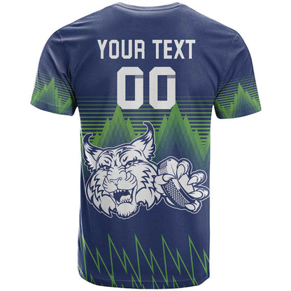 Custom Slovenia Hockey T-Shirt Slovenija Lynx Mascot Graphic Tee