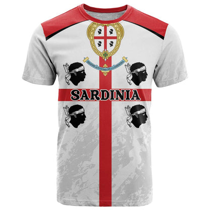 Personalized Sardinia T-Shirt Flag Style Graphic Tee