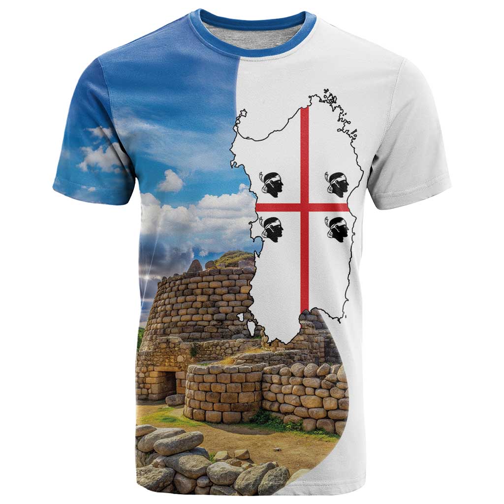 Sardinia Italy T-Shirt Santu Antine With Map Graphic Tee