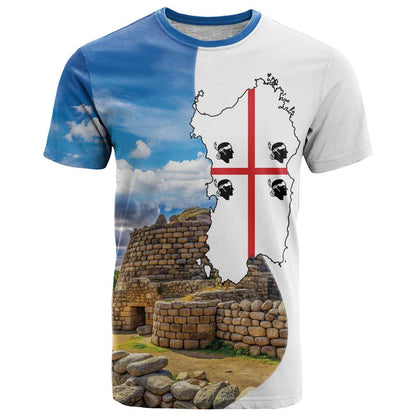 Sardinia Italy T-Shirt Santu Antine With Map Graphic Tee