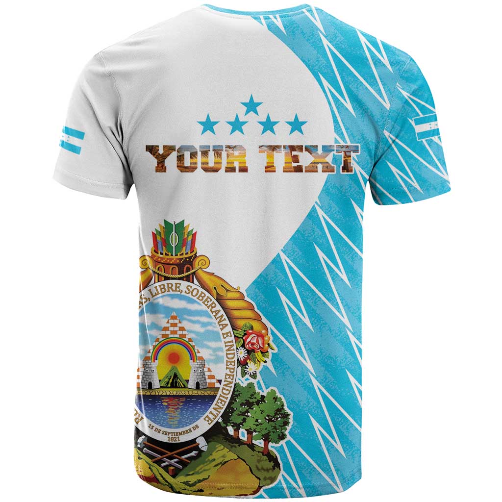 Personalized Honduras Coat Of Arms T-Shirt Flag Color Style Graphic Tee
