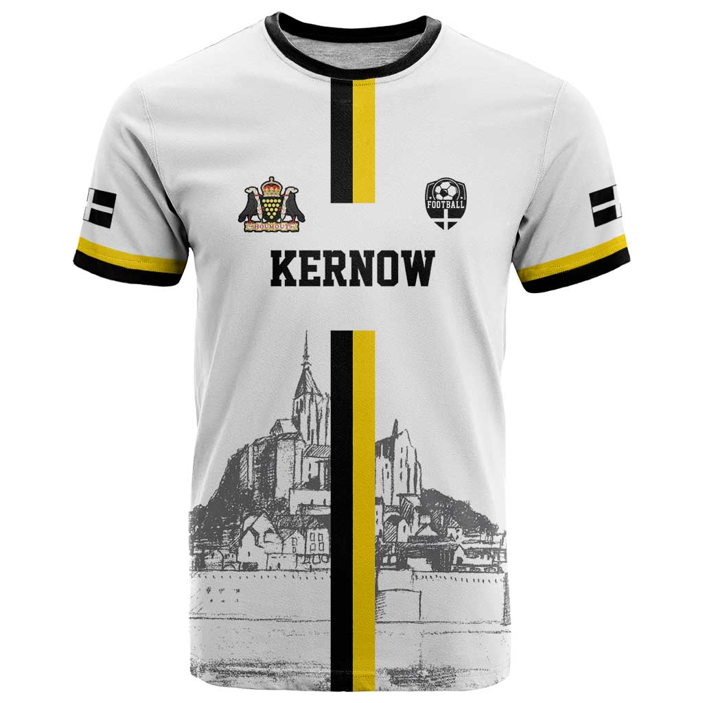 Custom Cornwall Football T-Shirt Mont Saint Michel Graphic Tee