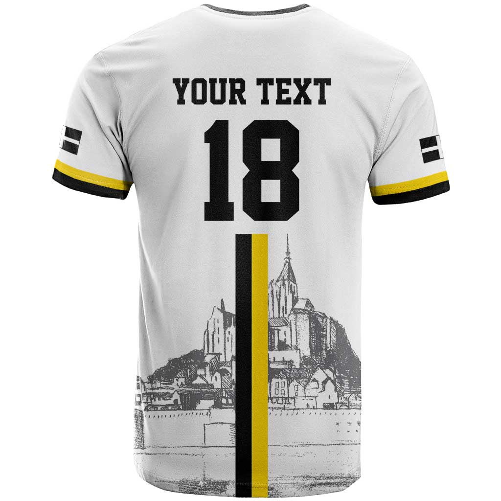 Custom Cornwall Football T-Shirt Mont Saint Michel Graphic Tee