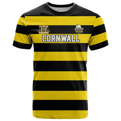 Custom Cornwall Rugby T-Shirt One and All Graphic Tee