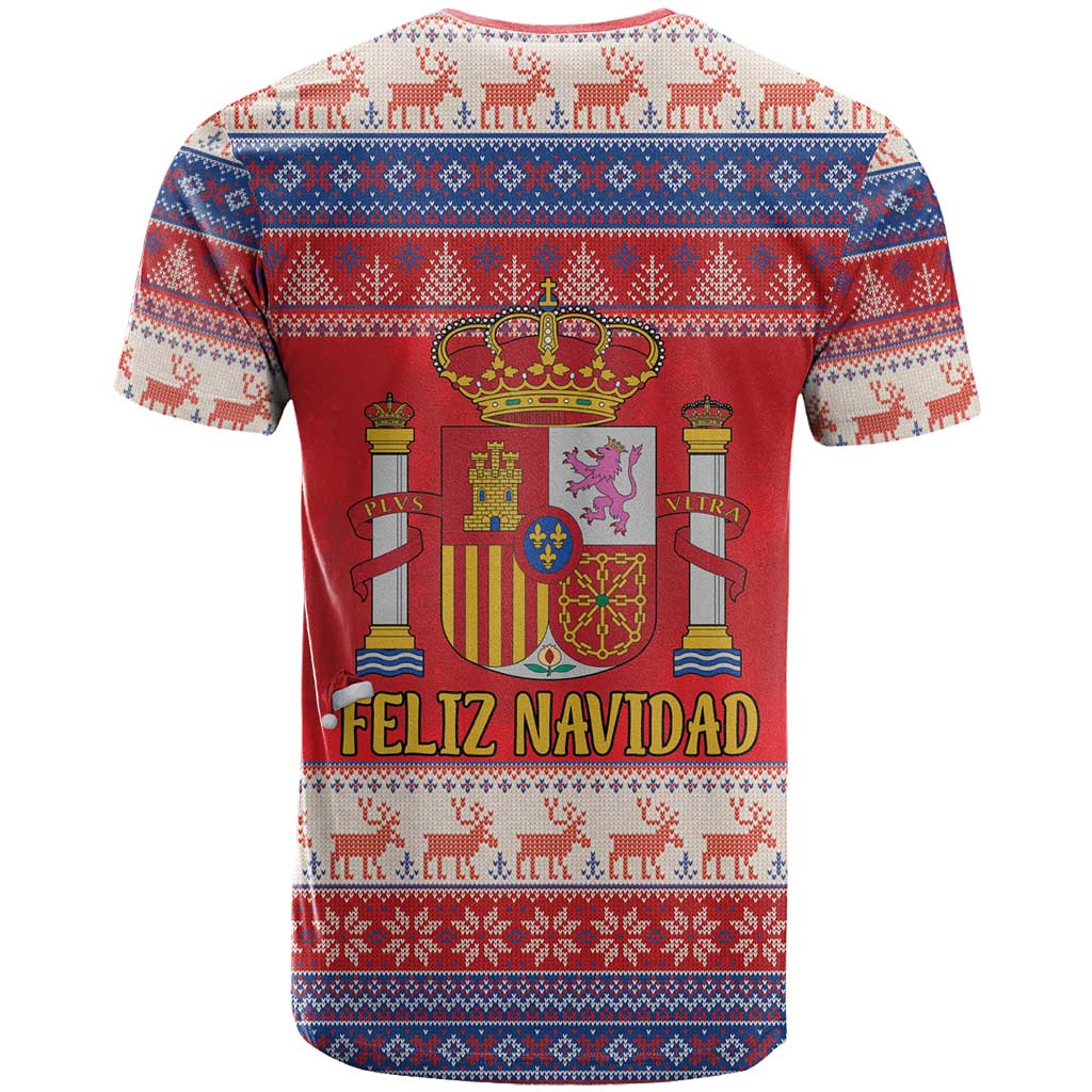 Spain Coat Of Arms Christmas T-Shirt Feliz Navidad Graphic Tee