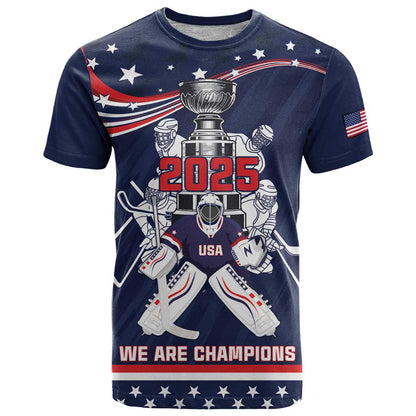 United States Ice Hockey T-Shirt USA We Are Champions 2025 Graphic Tee