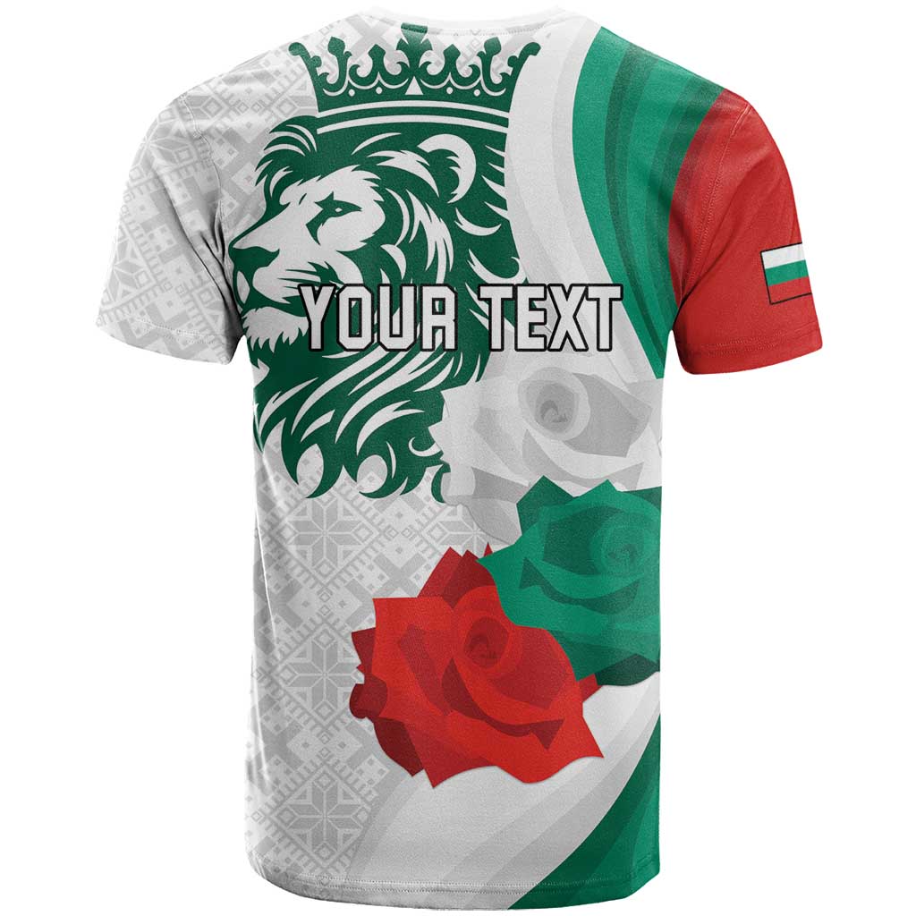 Personalized Bulgaria Independence Day T-Shirt Suedinenieto Pravi Silata Folk Pattern Graphic Tee