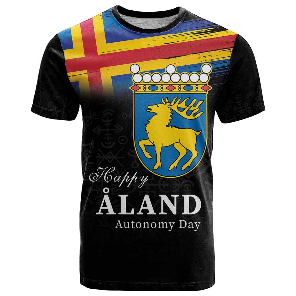 Happy Aland's Autonomy Day T-Shirt Coat Of Arms Graphic Tee