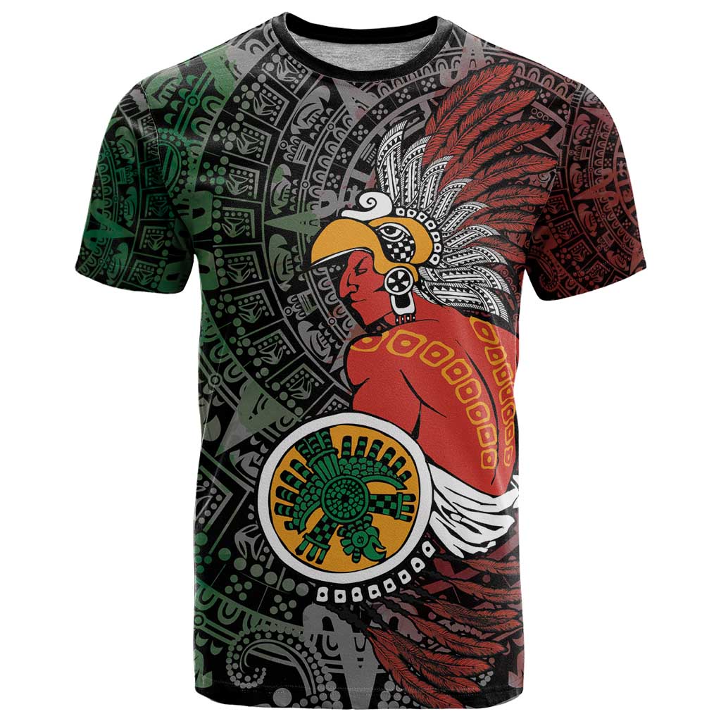 Personalized Mexican Tribal Aztec Warriors T-Shirt Aztec Sun God Graphic Tee
