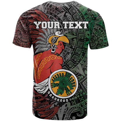 Personalized Mexican Tribal Aztec Warriors T-Shirt Aztec Sun God Graphic Tee