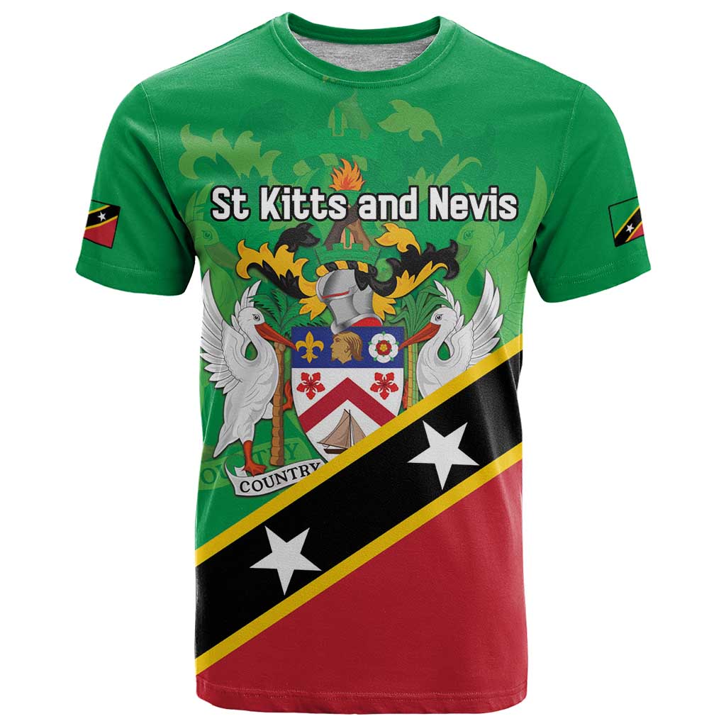 Personalized Saint Kitts And Nevis T-Shirt Country Above Self Graphic Tee