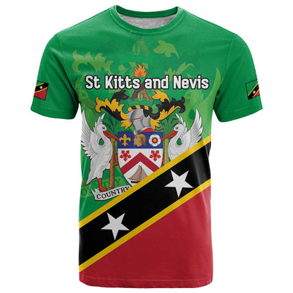 Personalized Saint Kitts And Nevis T-Shirt Country Above Self Graphic Tee