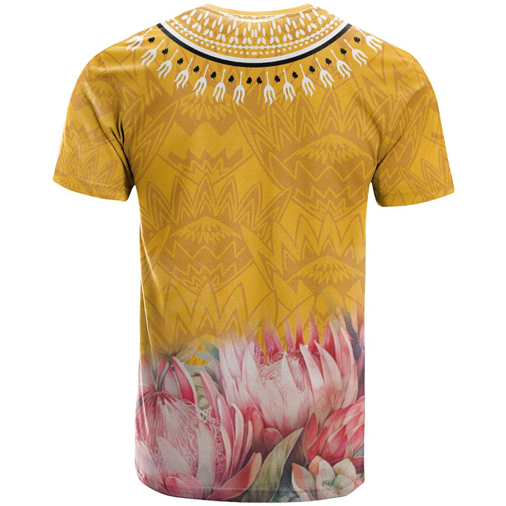Africa Dashiki T-Shirt King Protea Floral Motif Patterns Graphic Tee