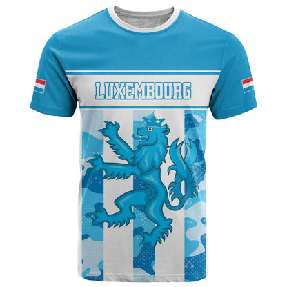 Personalized Luxembourg T-Shirt Roude Leiw Grunge Style Graphic Tee