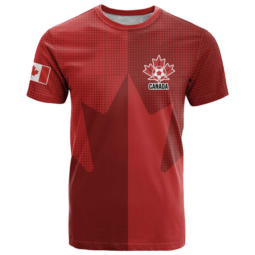 Canada Soccer Maple Leaf Custom T-Shirt Sporty Style Graphic Tee