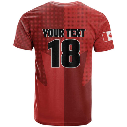 Canada Soccer Maple Leaf Custom T-Shirt Sporty Style Graphic Tee