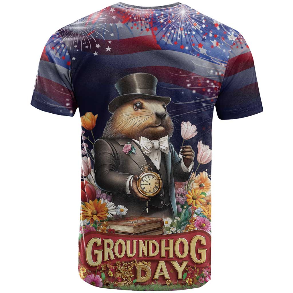 Groundhog Day Gentleman T-Shirt Same Day Again Graphic Tee