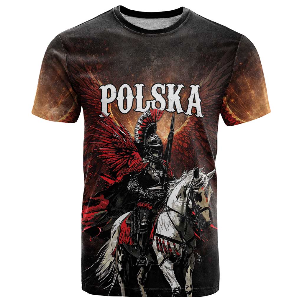 Polish Winged Hussars T-Shirt Polska Legendary Cavalry Warrior Graphic Tee