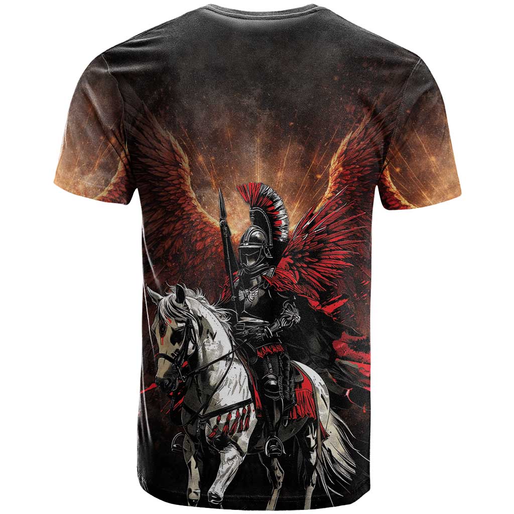 Polish Winged Hussars T-Shirt Polska Legendary Cavalry Warrior Graphic Tee